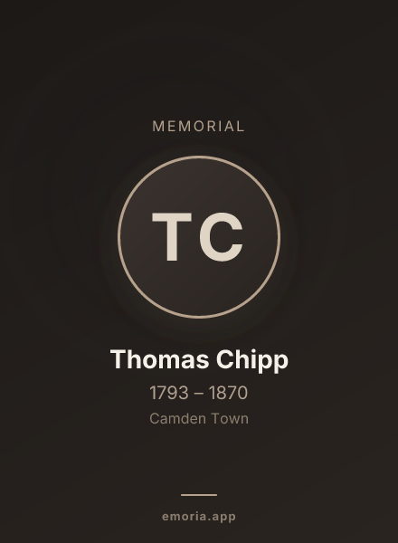Memorial portrait of Thomas Chipp