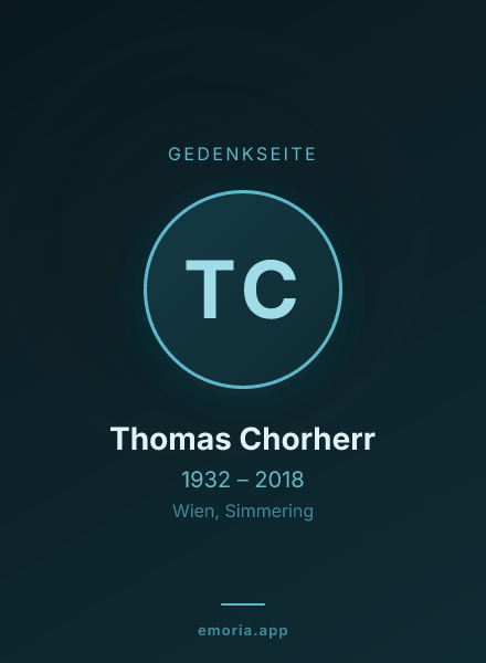 Gedenkportrait von Thomas Chorherr