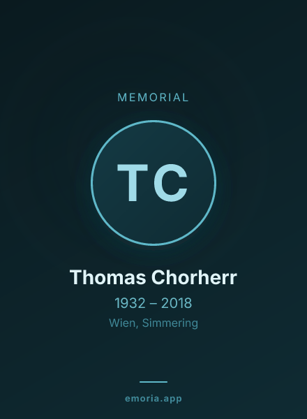 Memorial portrait of Thomas Chorherr