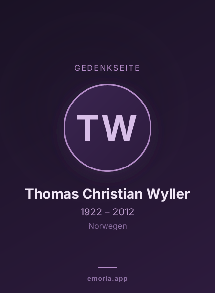 Gedenkportrait von Thomas Christian Wyller