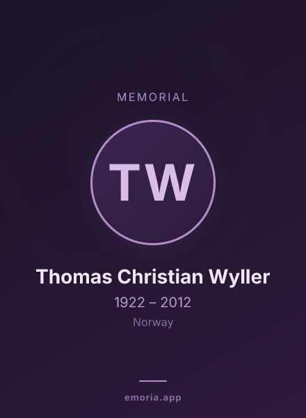 Memorial portrait of Thomas Christian Wyller