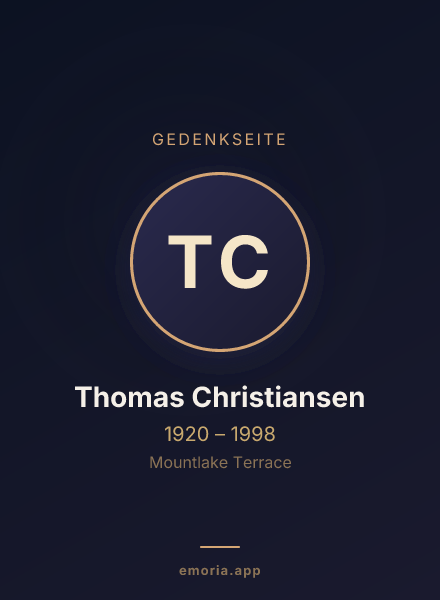 Gedenkportrait von Thomas Christiansen