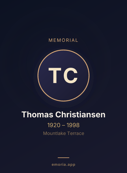 Memorial portrait of Thomas Christiansen