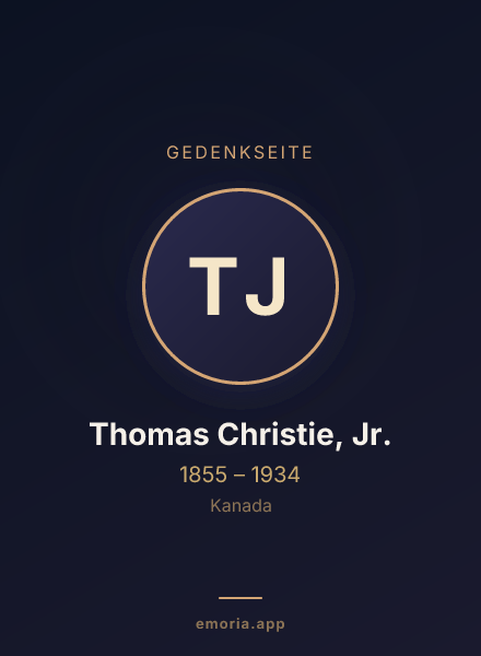 Gedenkportrait von Thomas Christie, Jr.