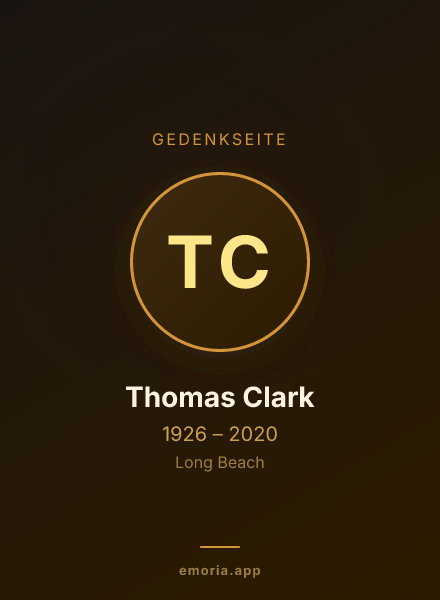 Gedenkportrait von Thomas Clark