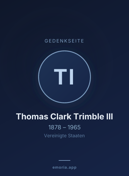 Gedenkportrait von Thomas Clark Trimble III