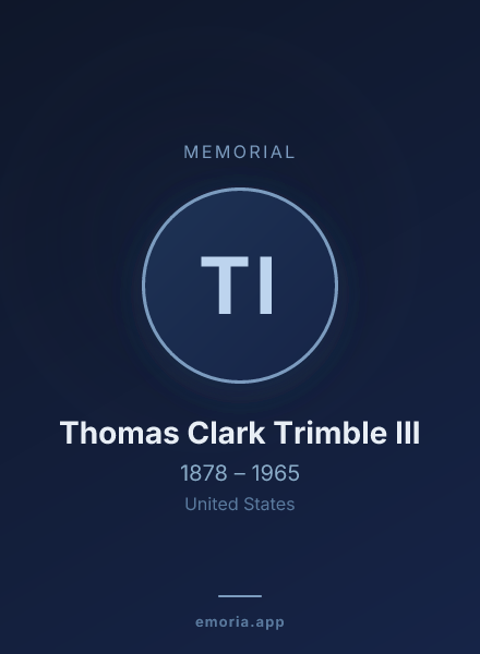 Memorial portrait of Thomas Clark Trimble III
