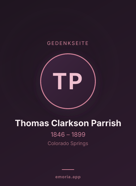 Gedenkportrait von Thomas Clarkson Parrish