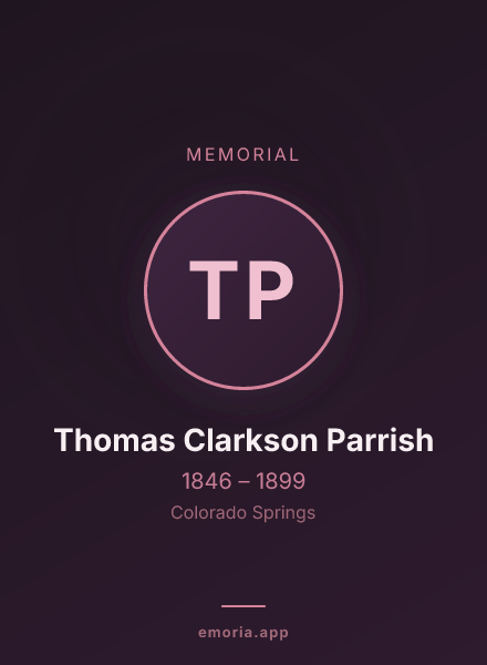 Memorial portrait of Thomas Clarkson Parrish