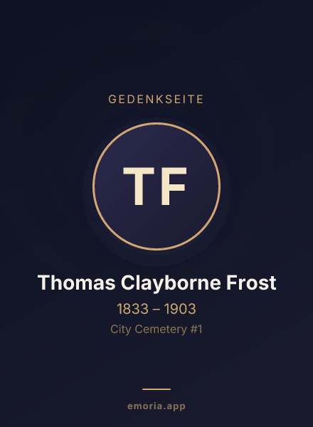 Gedenkportrait von Thomas Clayborne Frost