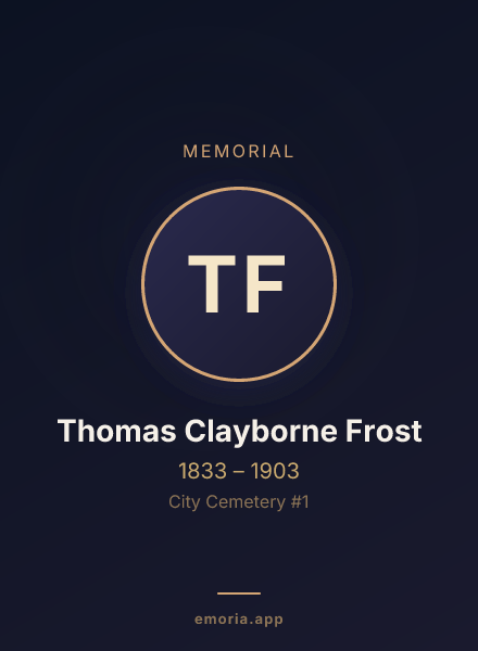 Memorial portrait of Thomas Clayborne Frost
