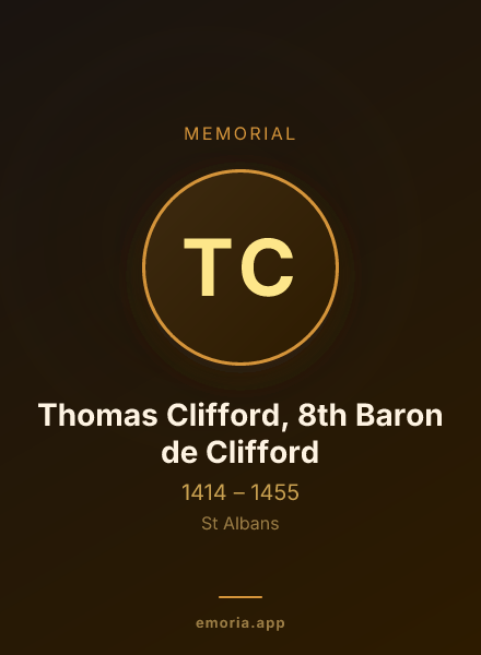 Memorial portrait of Thomas Clifford, 8th Baron de Clifford