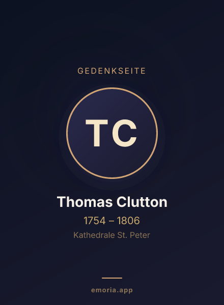 Gedenkportrait von Thomas Clutton