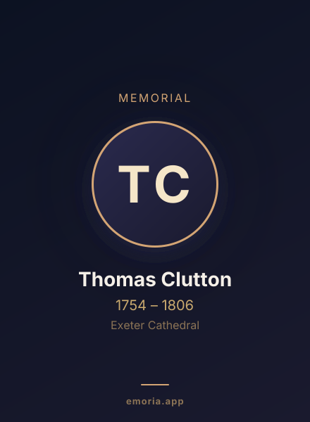 Memorial portrait of Thomas Clutton