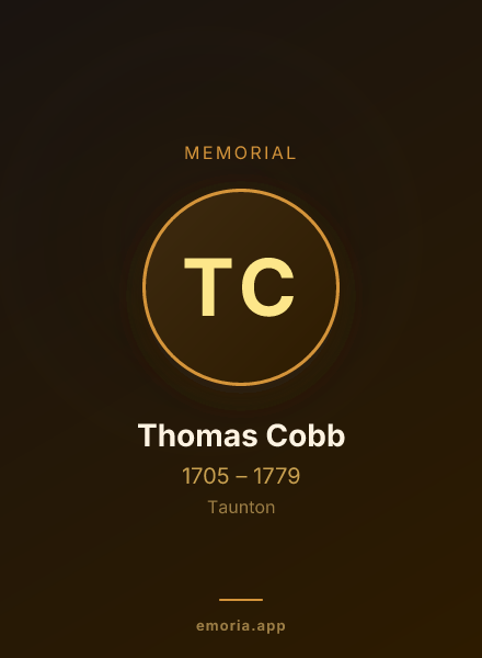 Memorial portrait of Thomas Cobb