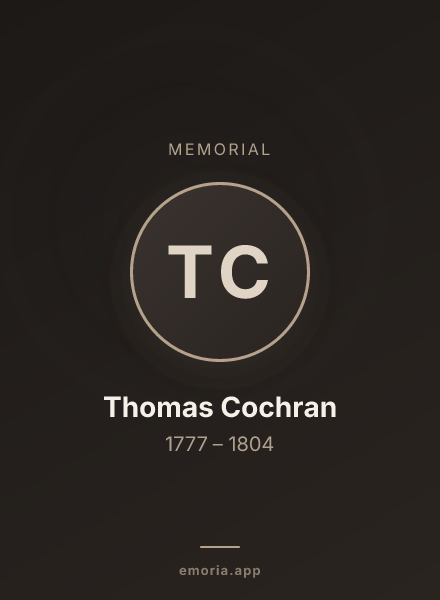 Memorial portrait of Thomas Cochran