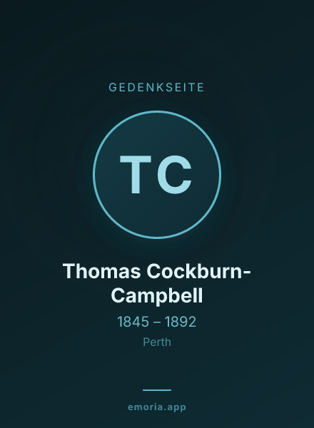 Gedenkportrait von Thomas Cockburn-Campbell