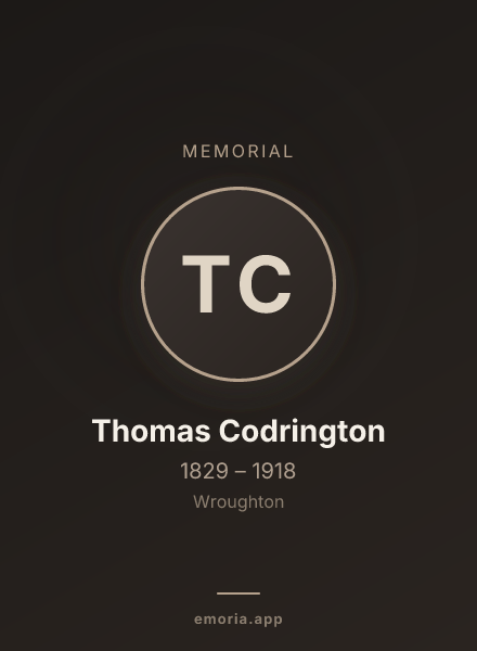 Memorial portrait of Thomas Codrington