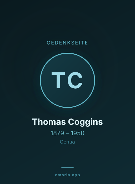 Gedenkportrait von Thomas Coggins