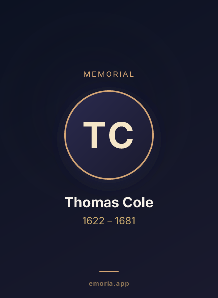 Memorial portrait of Thomas Cole