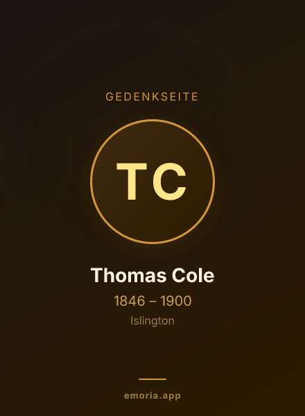 Gedenkportrait von Thomas Cole