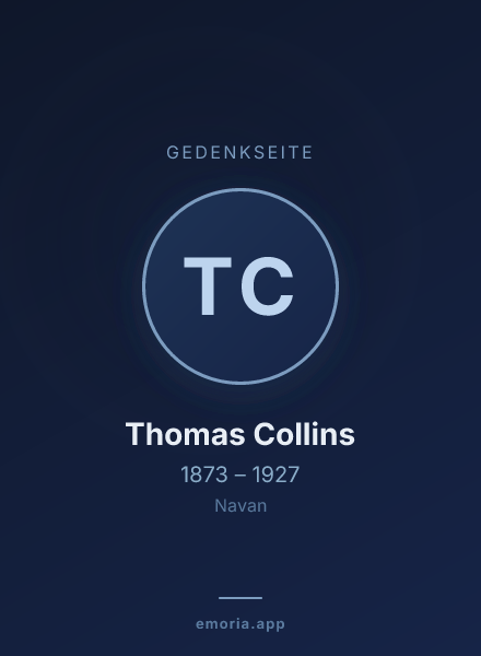 Gedenkportrait von Thomas Collins