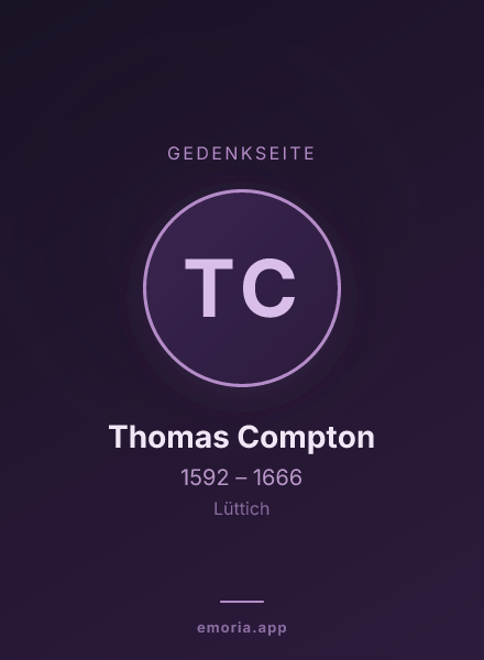 Gedenkportrait von Thomas Compton