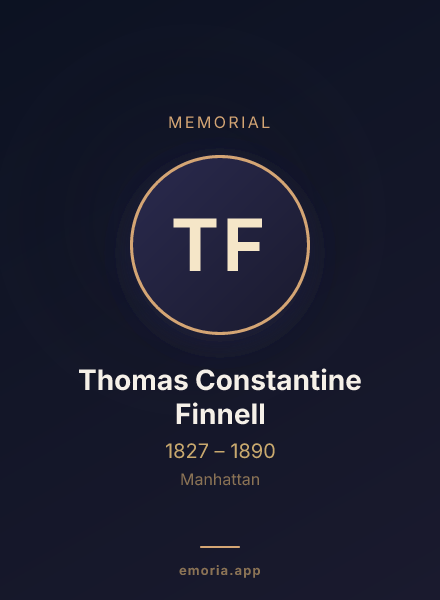 Memorial portrait of Thomas Constantine Finnell