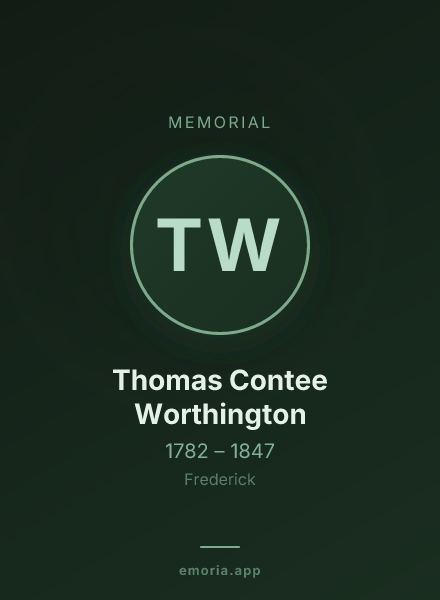 Memorial portrait of Thomas Contee Worthington