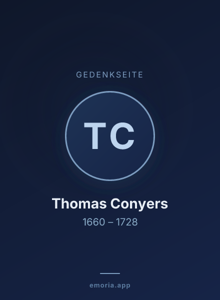 Gedenkportrait von Thomas Conyers