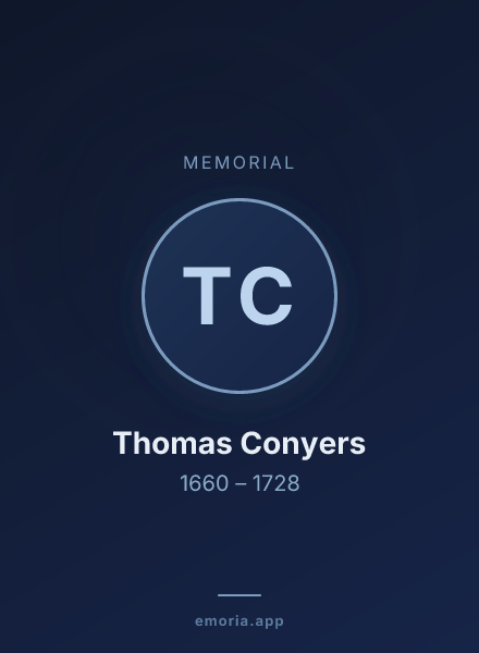 Memorial portrait of Thomas Conyers