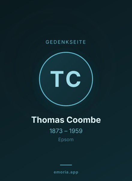 Gedenkportrait von Thomas Coombe