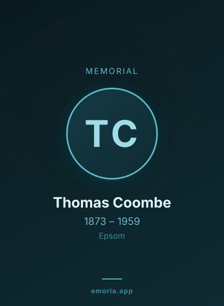Memorial portrait of Thomas Coombe