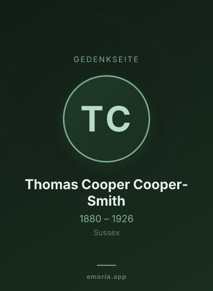 Gedenkportrait von Thomas Cooper Cooper-Smith