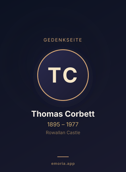 Gedenkportrait von Thomas Corbett