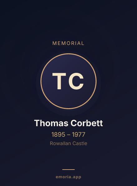 Memorial portrait of Thomas Corbett
