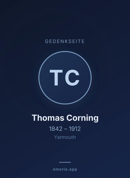 Gedenkportrait von Thomas Corning