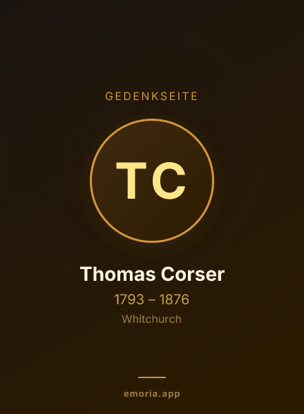 Gedenkportrait von Thomas Corser