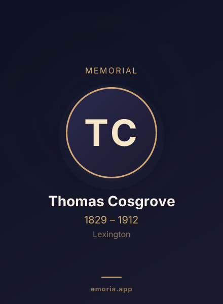 Memorial portrait of Thomas Cosgrove