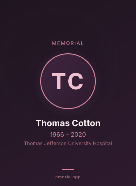 Memorial portrait of Thomas Cotton