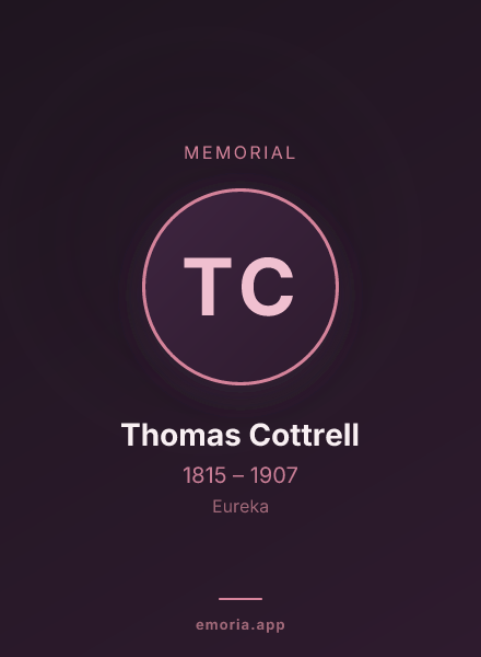 Memorial portrait of Thomas Cottrell