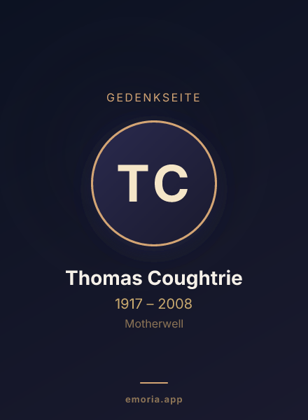 Gedenkportrait von Thomas Coughtrie