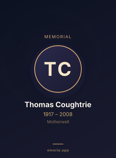Memorial portrait of Thomas Coughtrie