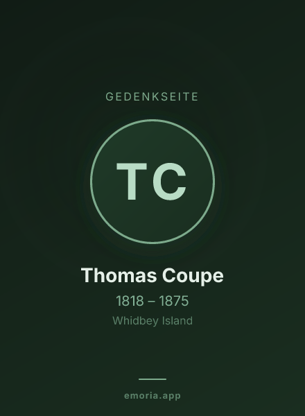 Gedenkportrait von Thomas Coupe
