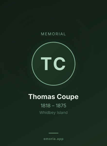 Memorial portrait of Thomas Coupe