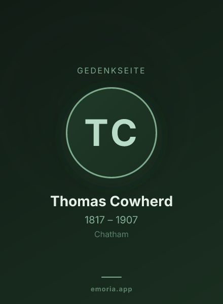 Gedenkportrait von Thomas Cowherd