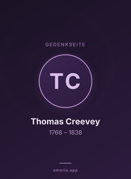 Gedenkportrait von Thomas Creevey