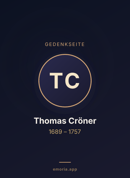 Gedenkportrait von Thomas Cröner