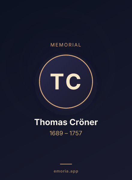 Memorial portrait of Thomas Cröner