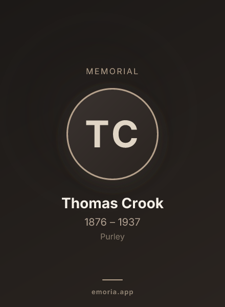 Memorial portrait of Thomas Crook
